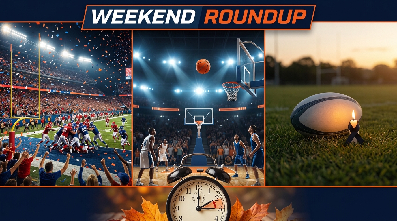 Weekend Roundup (Oct 17-18, 2026): Notre Dame vs BYU, Auburn vs Georgia, Hyron Andrews, Fall Back 2026 & More