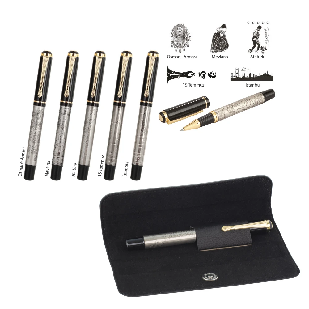 Tekli Kabartma Roller Kalem Seti - Görsel 1