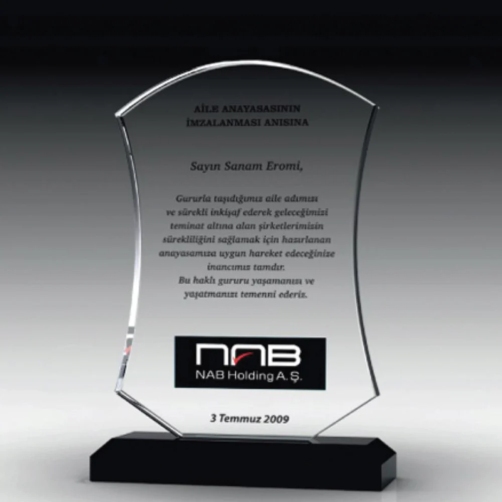 Kristal Plaket - Görsel 1
