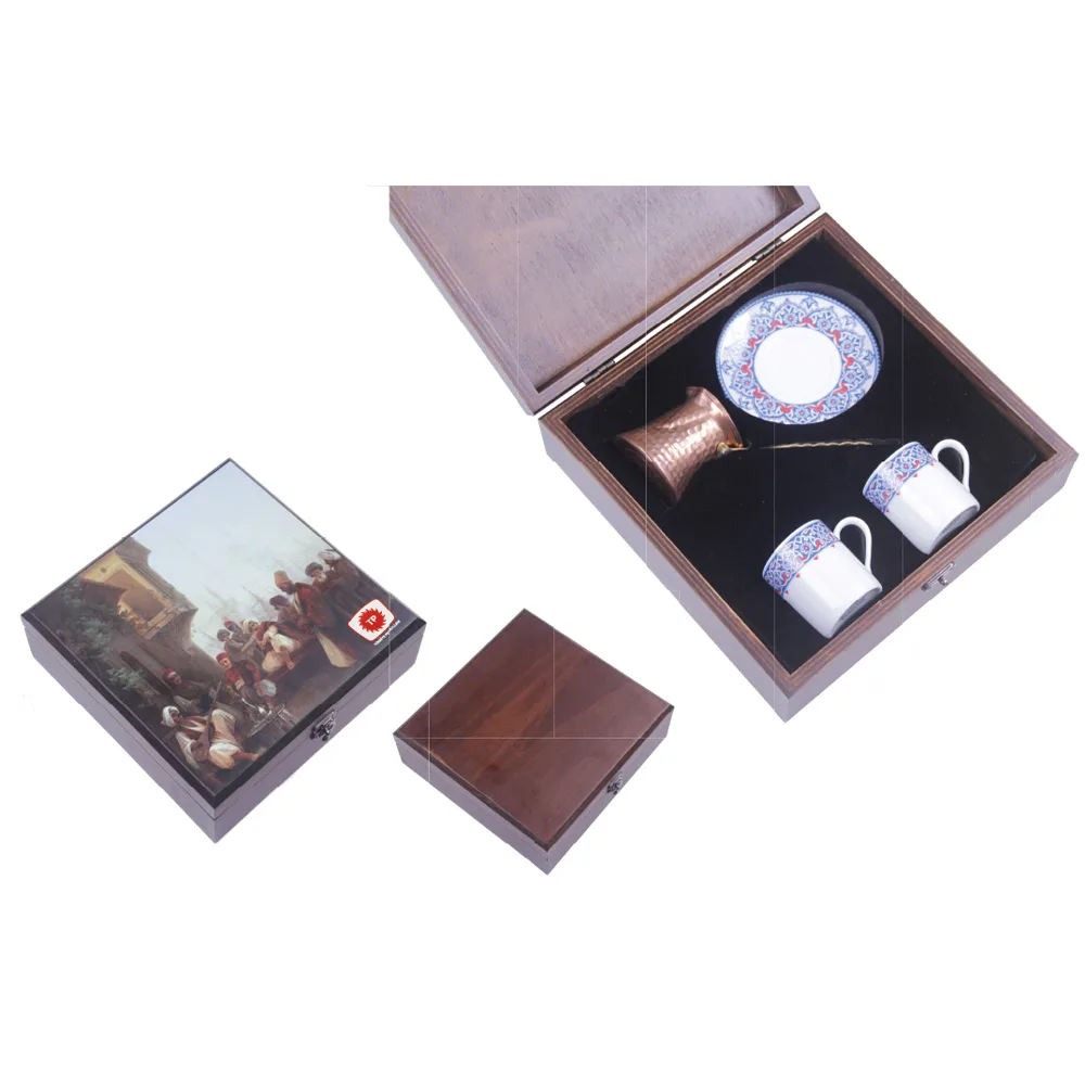 Ahşap Kutulu Türk Kahvesi Seti - Görsel 1