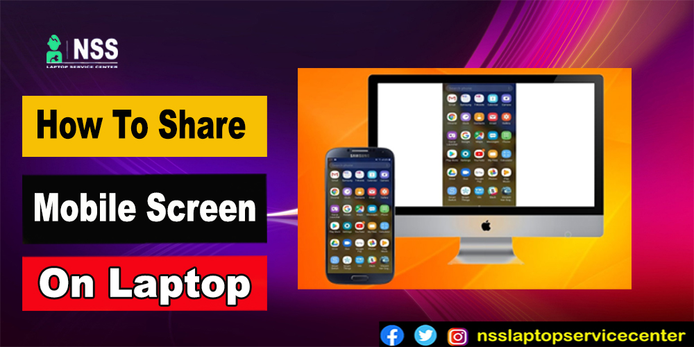 How to share mobile screen on laptop