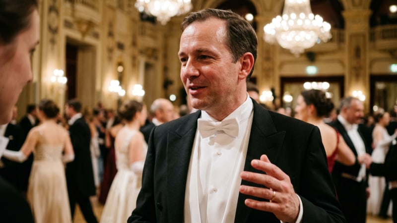Nur der makellose Frack mit weißer Schleife erfüllt die strengen Kriterien der Wiener Staatsoper für den Einzug der Gäste.