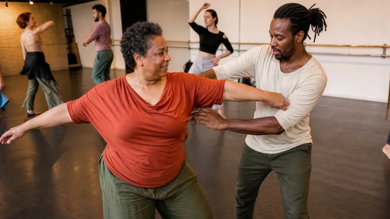 Ein choreografischer Ort macht die Szene sichtbar, doch regelmäßiges Training braucht eine eigene, passende Kursentscheidung.