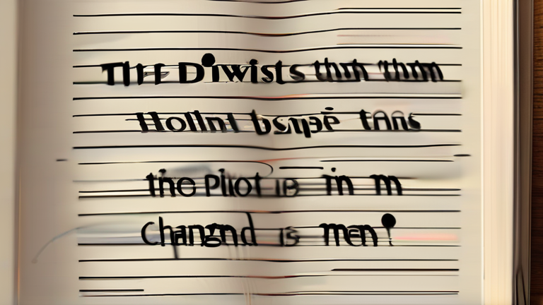 The Plot Twist That Changed My Own Story