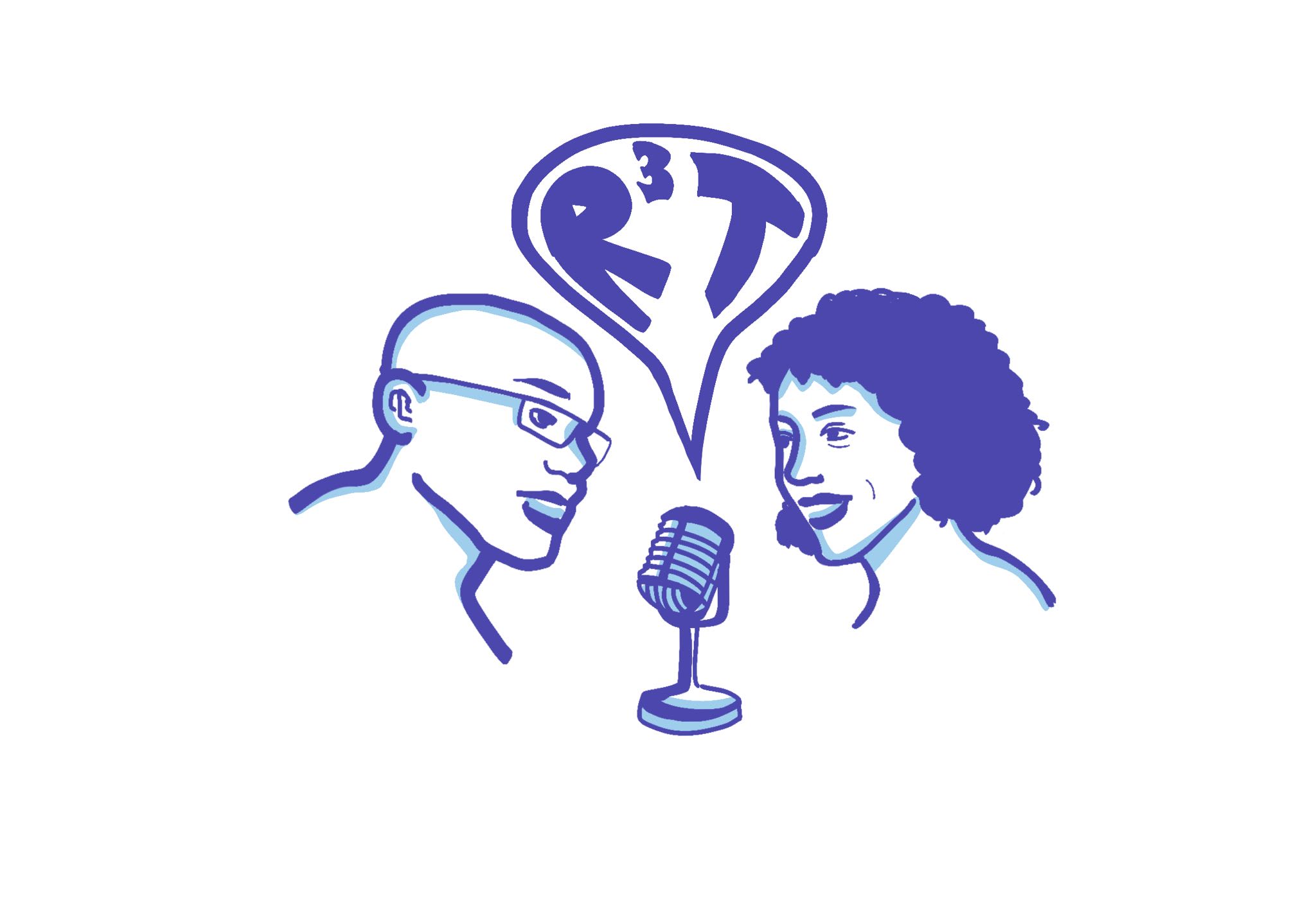 Professional podcast microphone setup