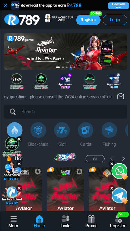 R789 Game app interface and game lobby