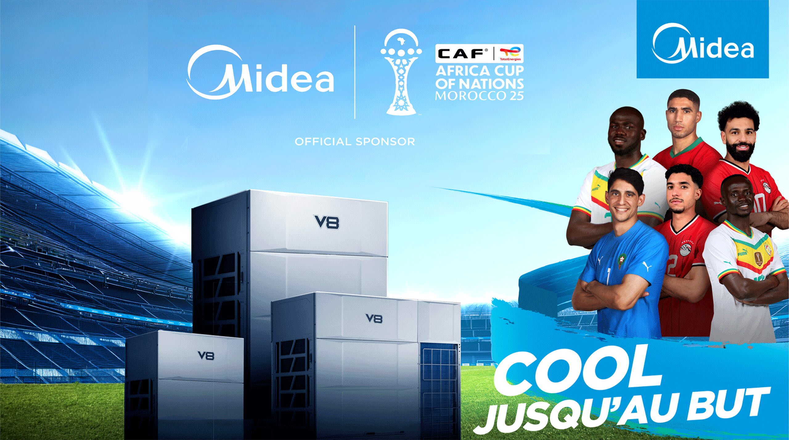 Midea — sponsor officiel de la CAN Morocco 25, Cool jusqu'au but