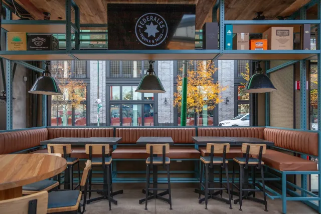 Banquette Tables at Federales Tacos & Tequila - Logan Square