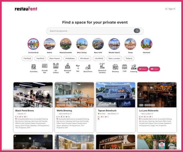 Discover RestauRent: Revolutionizing Venue Reservations for Every Occasion in Connecticut