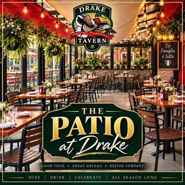 Covered Patio at Drake Tavern