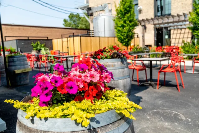 Patio at ERIS Brewery and Cider House