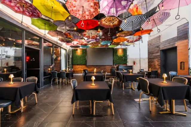 Umbrella patio  at Sunset Rooftop