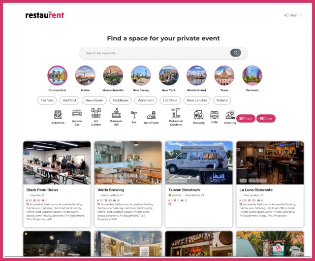 Discover RestauRent: Revolutionizing Venue Reservations for Every Occasion in Connecticut