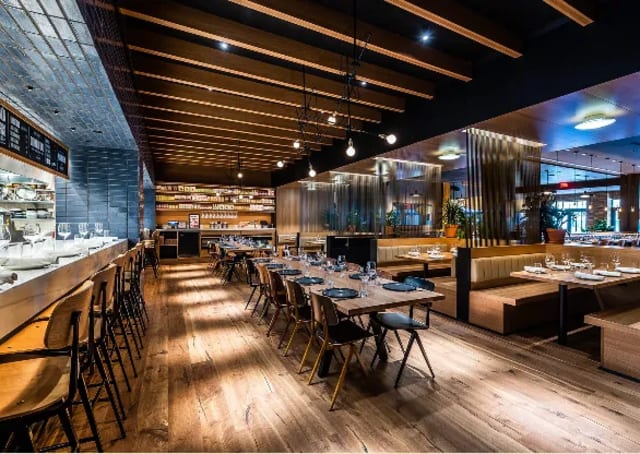 SEMI PRIVATE LOFTED DINING AREA at Boqueria DC: Penn Quarter