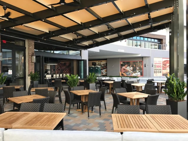 Patio at Brimstone Woodfire Grill