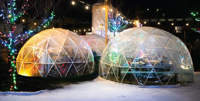Heated Private Igloos (NOV-MAR) at Land-Grant Brewing Company