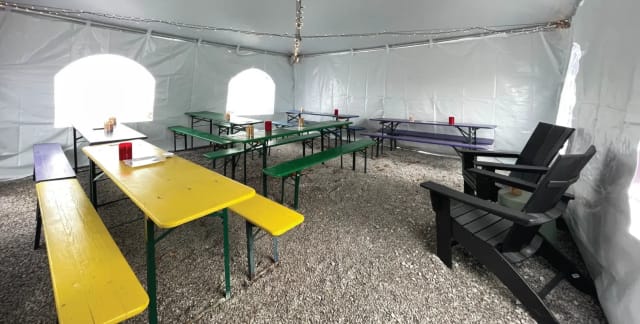 Heated Private Party Tent (NOV-FEB) at Land-Grant Brewing Company