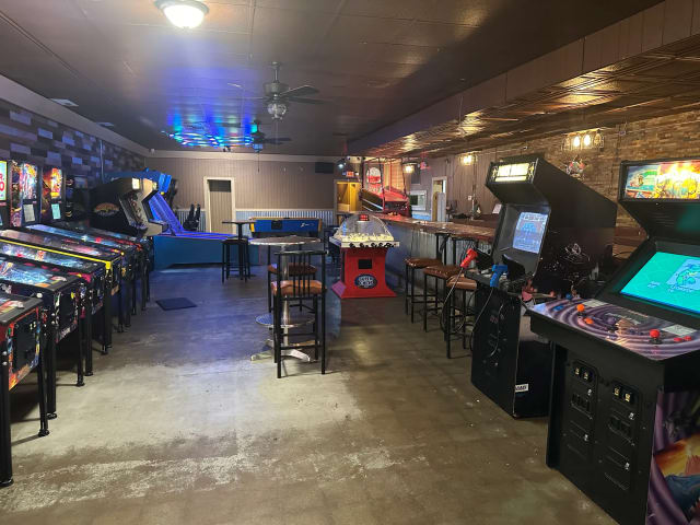 Arcade and Game Space at Mike and Mona’s Bistro