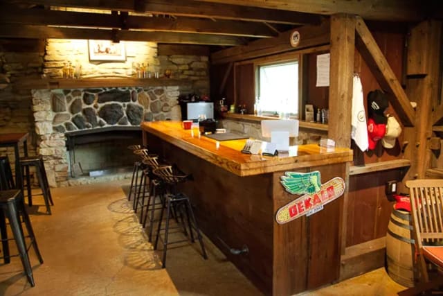 Historic Tasting Room and Patio at Whiskey Acres Distilling Co.