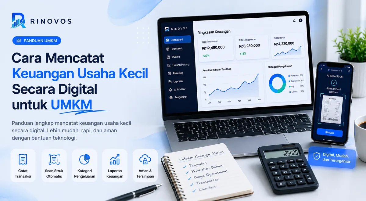 Cara Mencatat Keuangan Usaha Kecil Secara Digital untuk UMKM