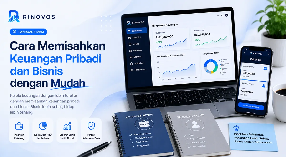 memisahkan keuangan pribadi dan bisnis dengan mudah