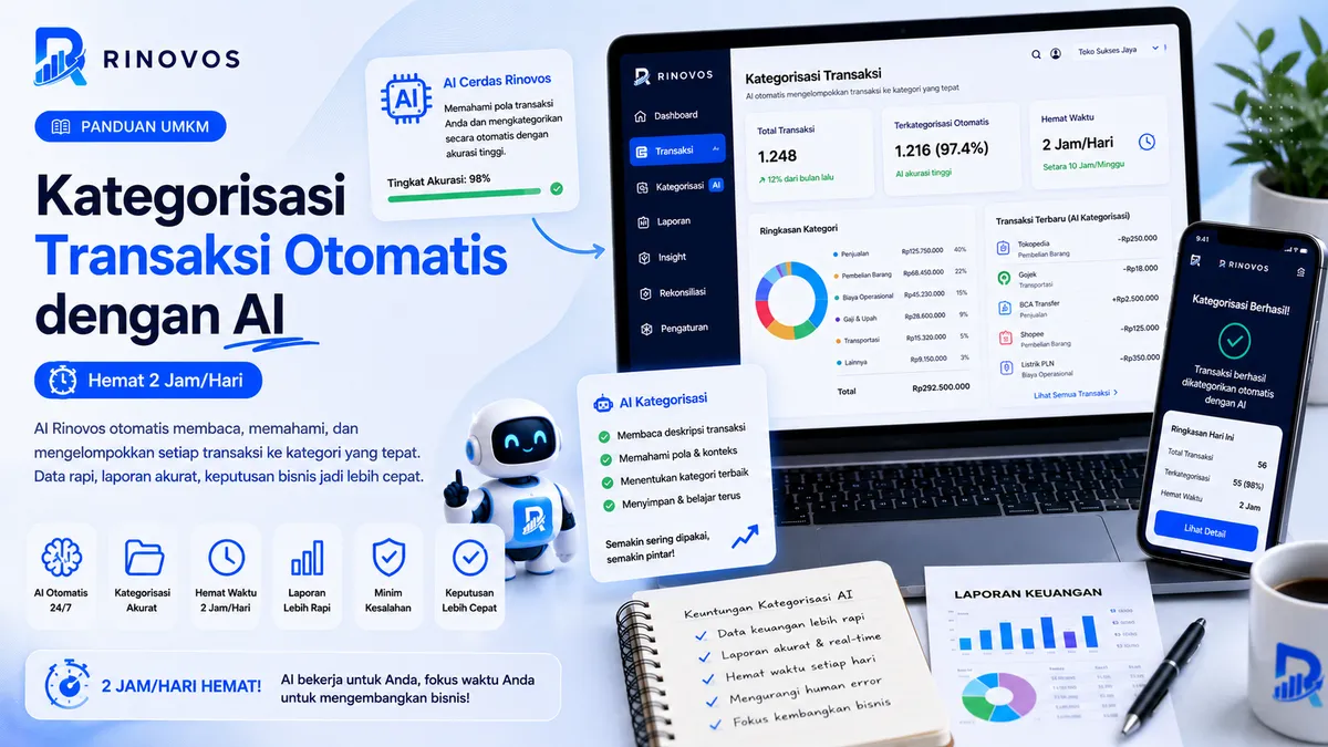 Kategorisasi Transaksi Otomatis dengan AI Hemat 2 Jam/Hari