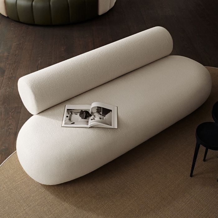 Hippo - canapé en tissus beige col 3