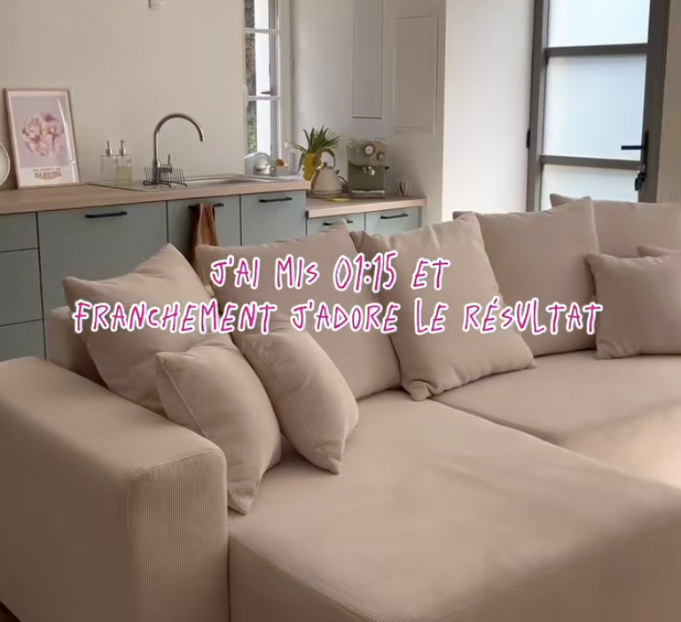 Thumbnail for Installation 💪🏼 @Agathe 🌞 vous invite à monter son nouveau canapé ENVY avec elle 🤩