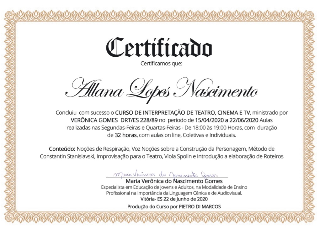 Curso de interpretação: Teatro, TV e Cinema