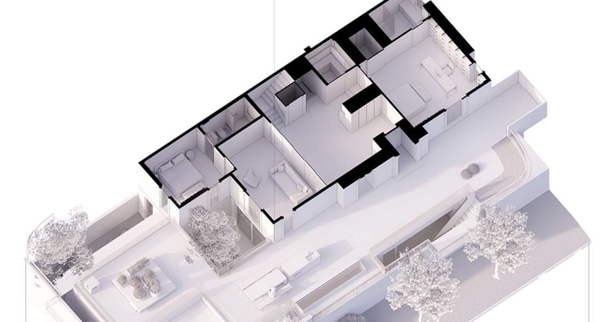 Modern Dwelling White Paper Floor Plan | Feel Design
