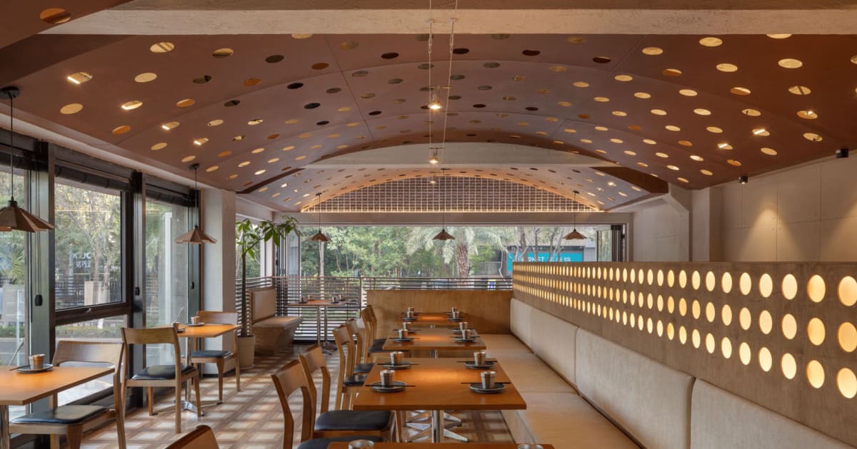 Modern Restaurant Interior Wood Fabric Metal | Feel Design