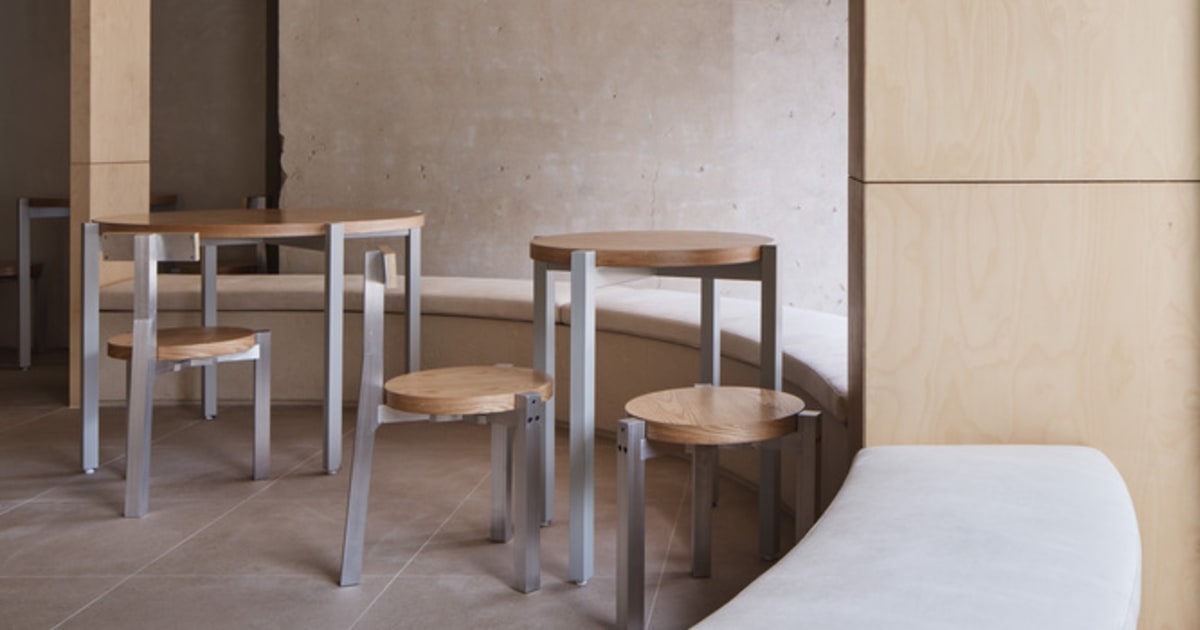 Modern Industrial Coffee Shop Concrete Wood | Feel Design