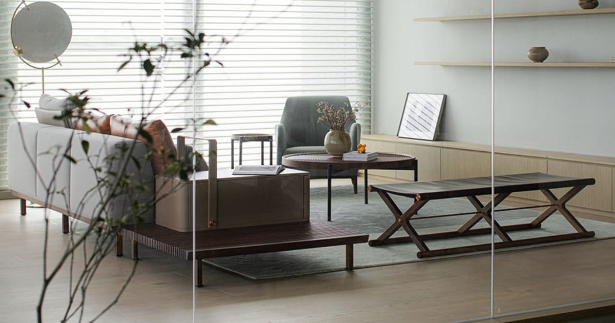 Modern Minimalist Living Room with Glass Walls | Feel Design