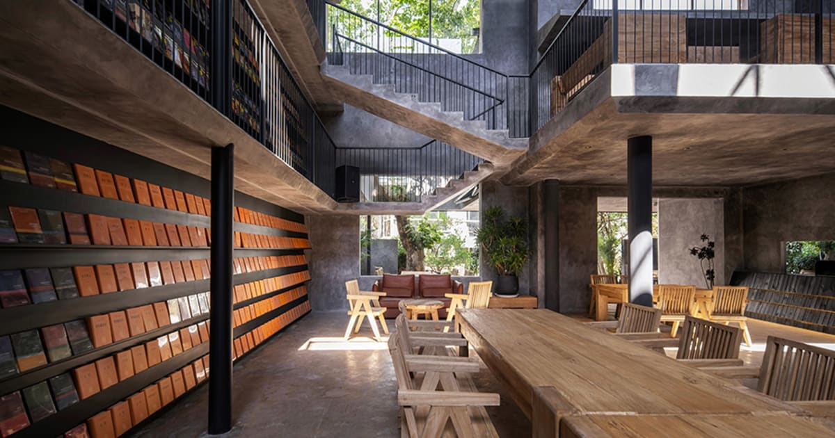 Industrial Library Concrete | Feel Design