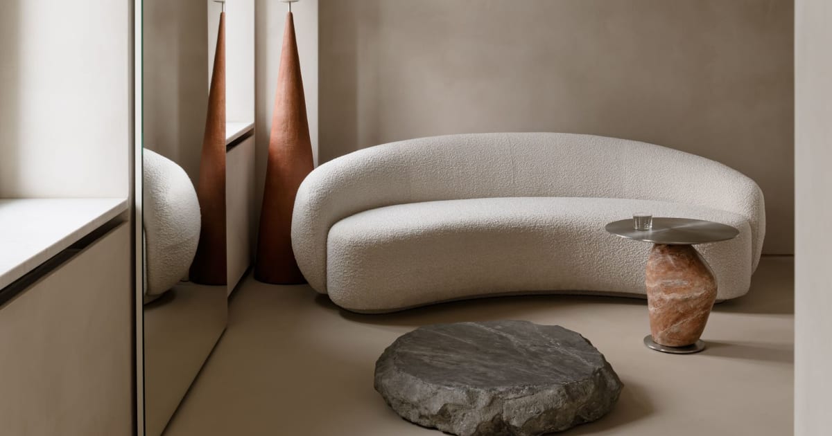 Minimalist Interior with Textured White Curved Sof | Feel Design | Feel ...