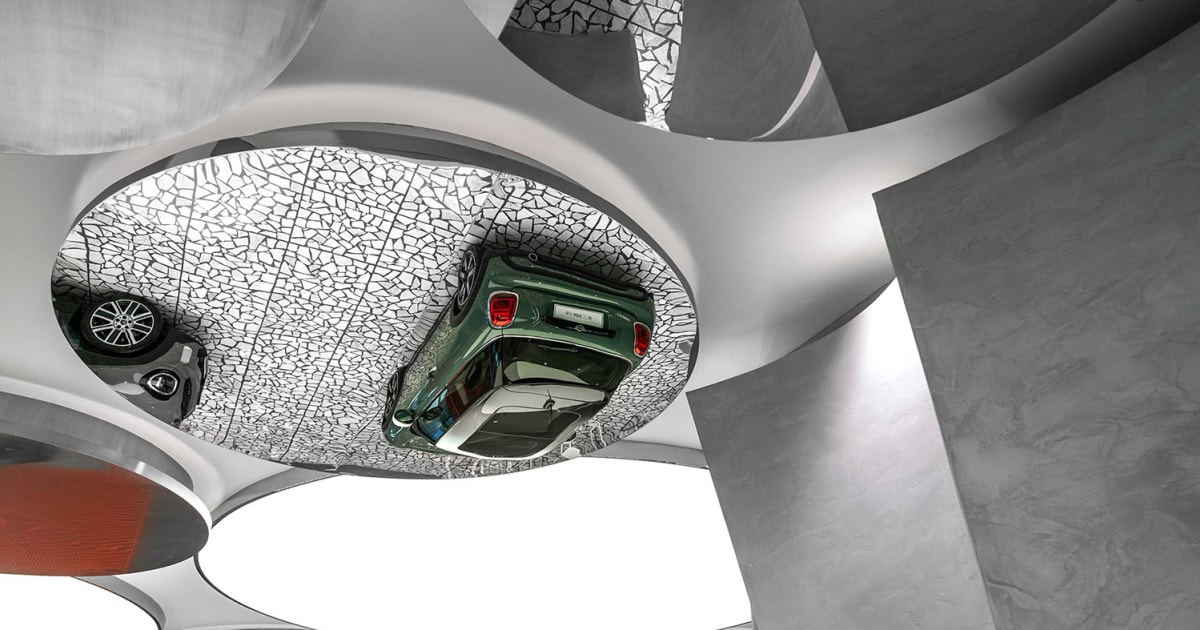 Modern Car Showroom Concrete Ceiling Design | Feel Design