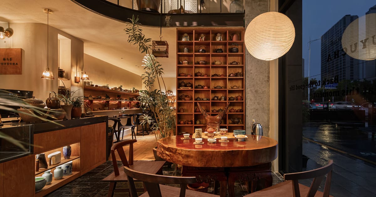 Modern Tea House with Warm Wood | Feel Design