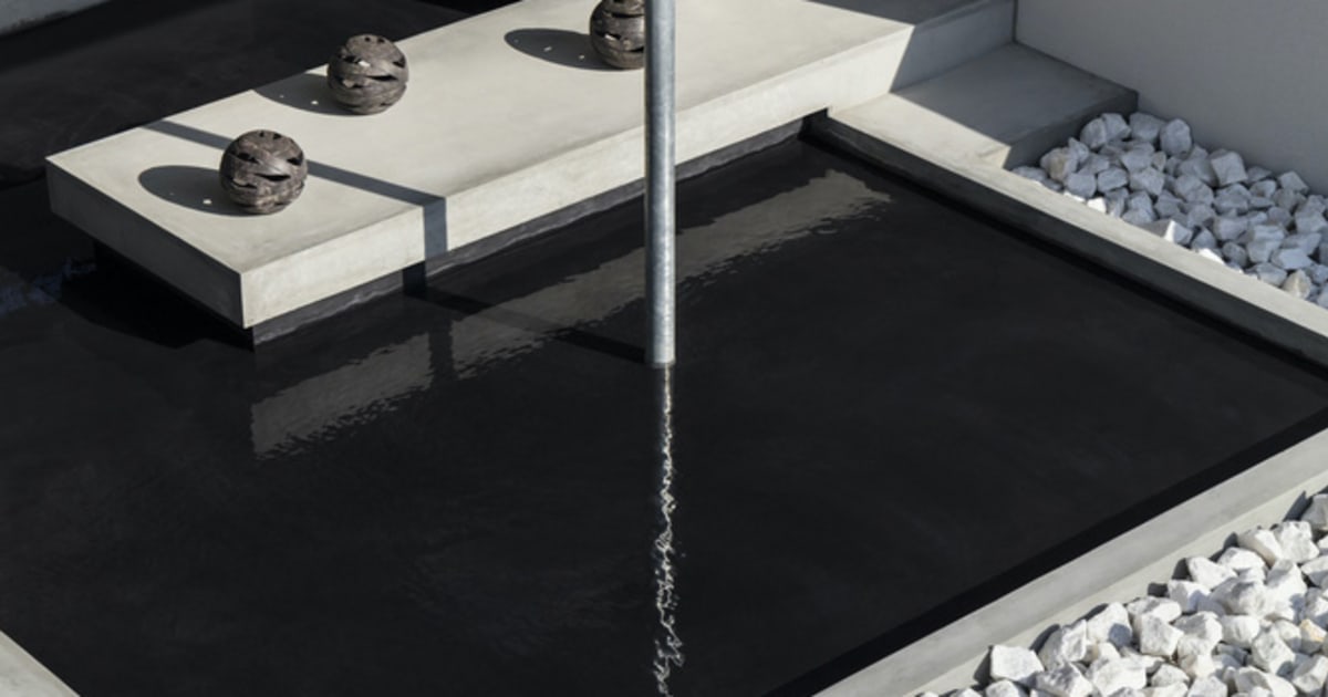 Basque Feature Stone Modern Architectural Water Feature With Stone Bord | Feel Design