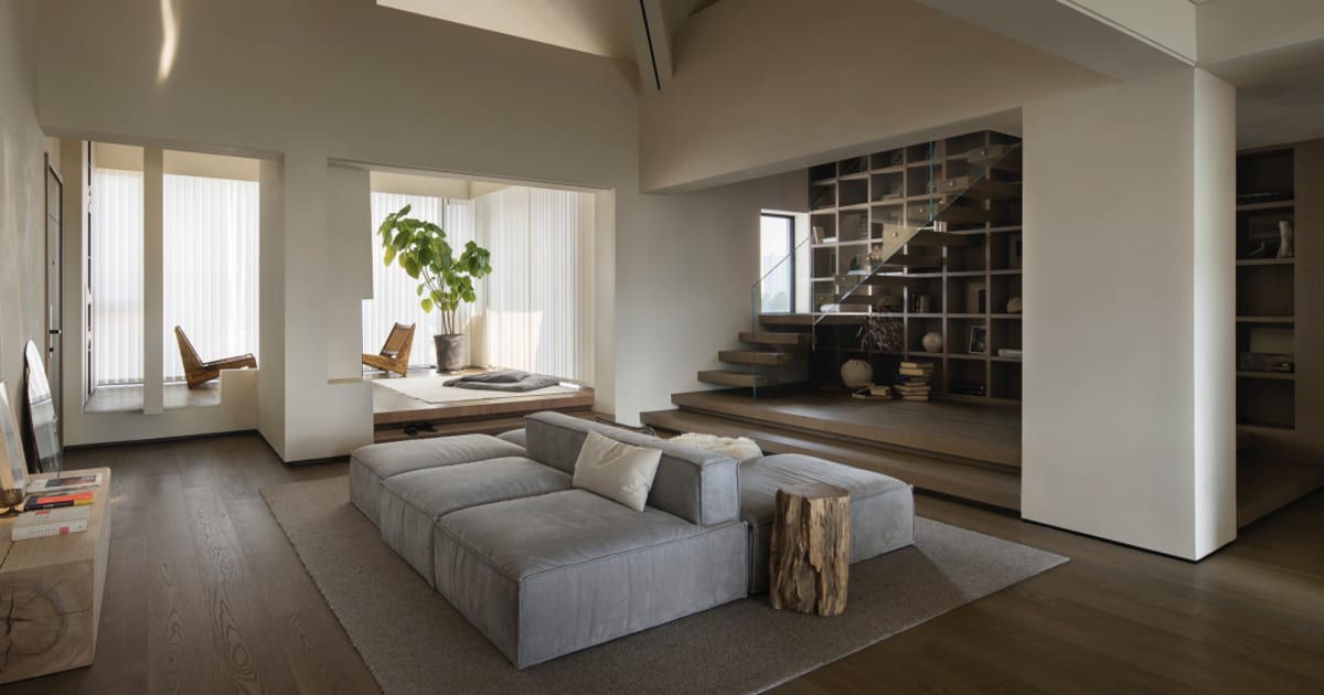 Beautiful view of Living Room Minimalist Framing Design