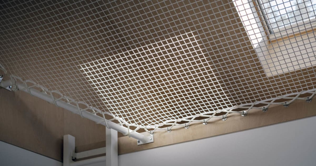 Designer Rope Ceiling White Rope Grid Ceiling Design Rendering | Feel Design