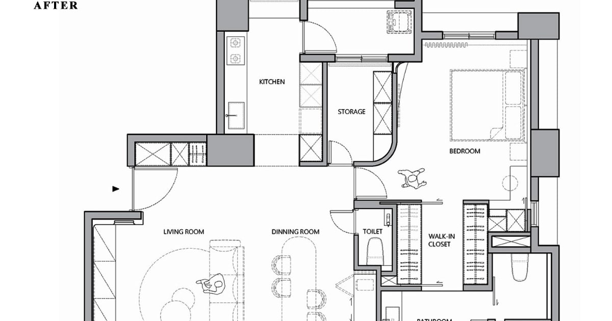 Before & After Interior Design Floor Plan | Feel Design