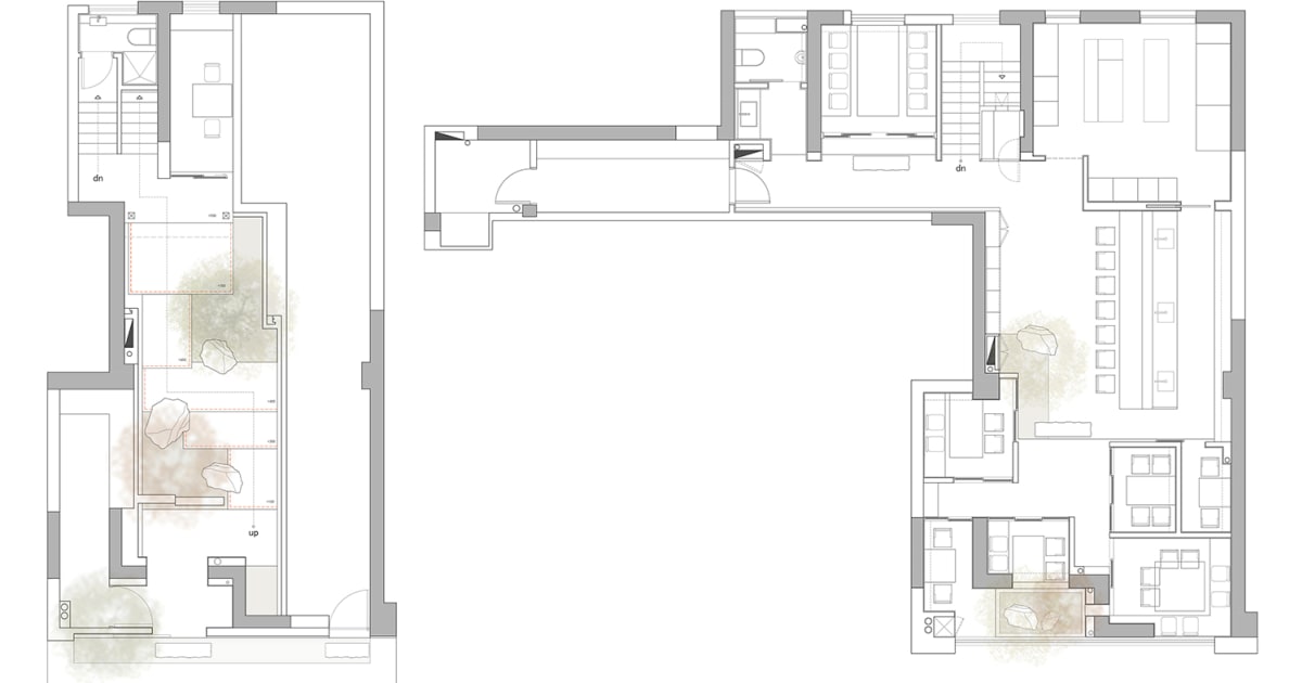 Modern House Floor Plan with Stairs | Feel Design