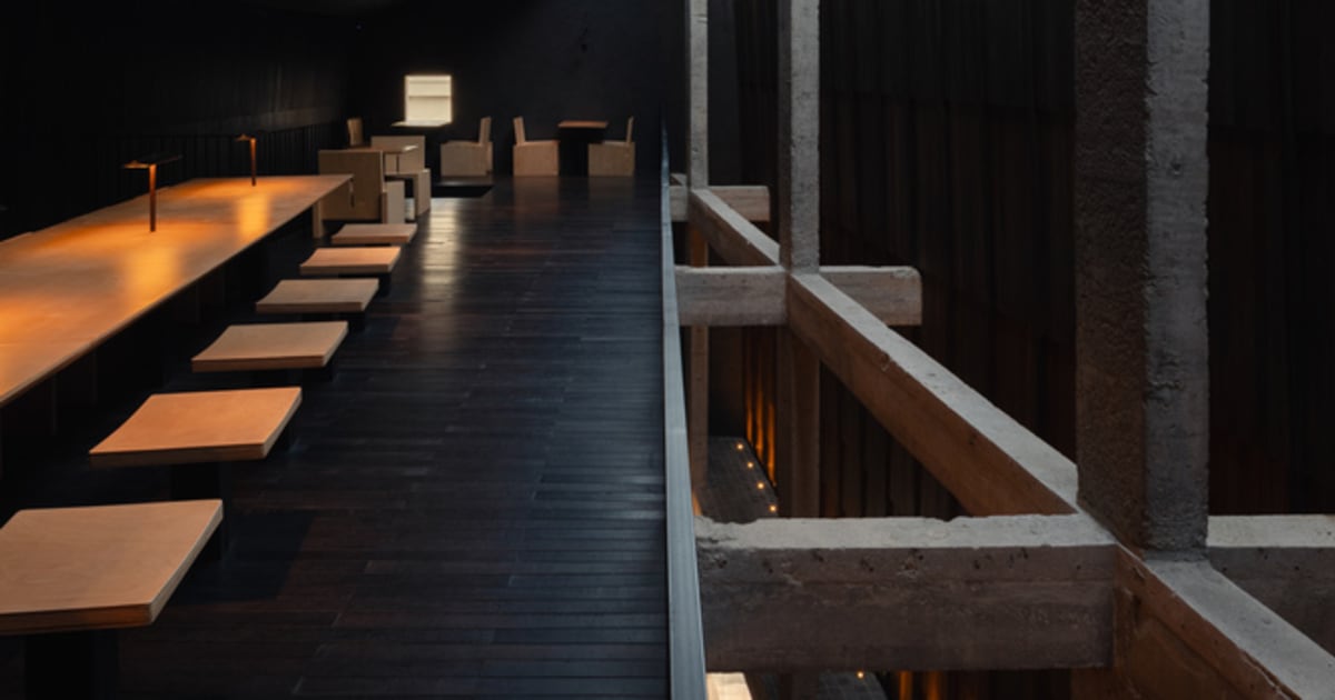Modern Black Interior with Concrete Walls and Wooden Floors | Feel Design