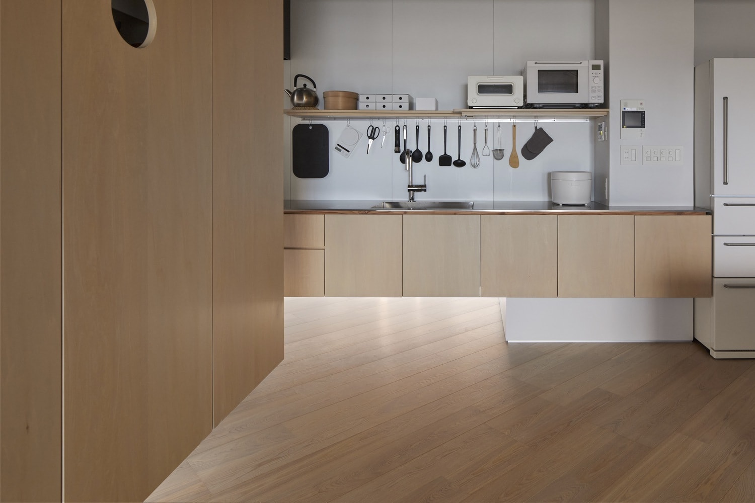 Luxury vinyl plank kitchen open plan living modern