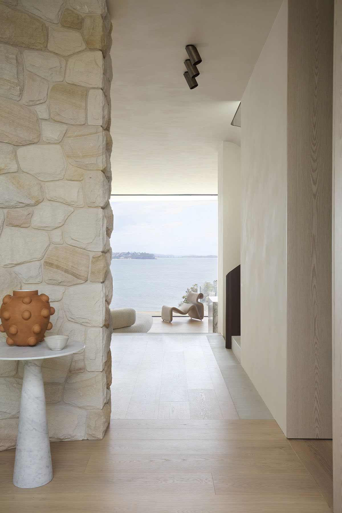 Mediterranean style interior with natural stone and terracotta
