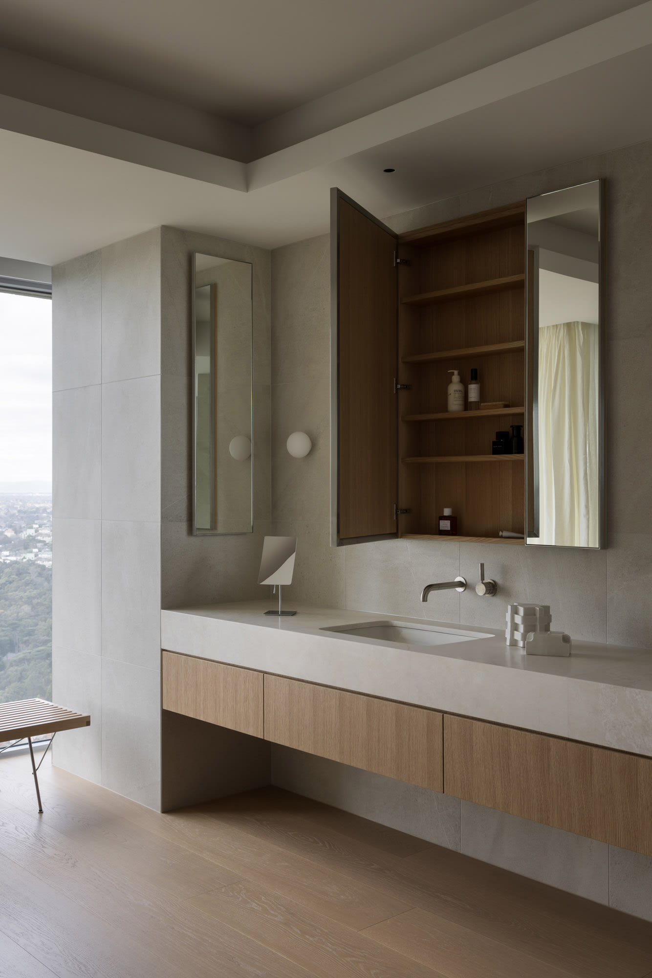 Accessible bathroom shower design safety features modern interior