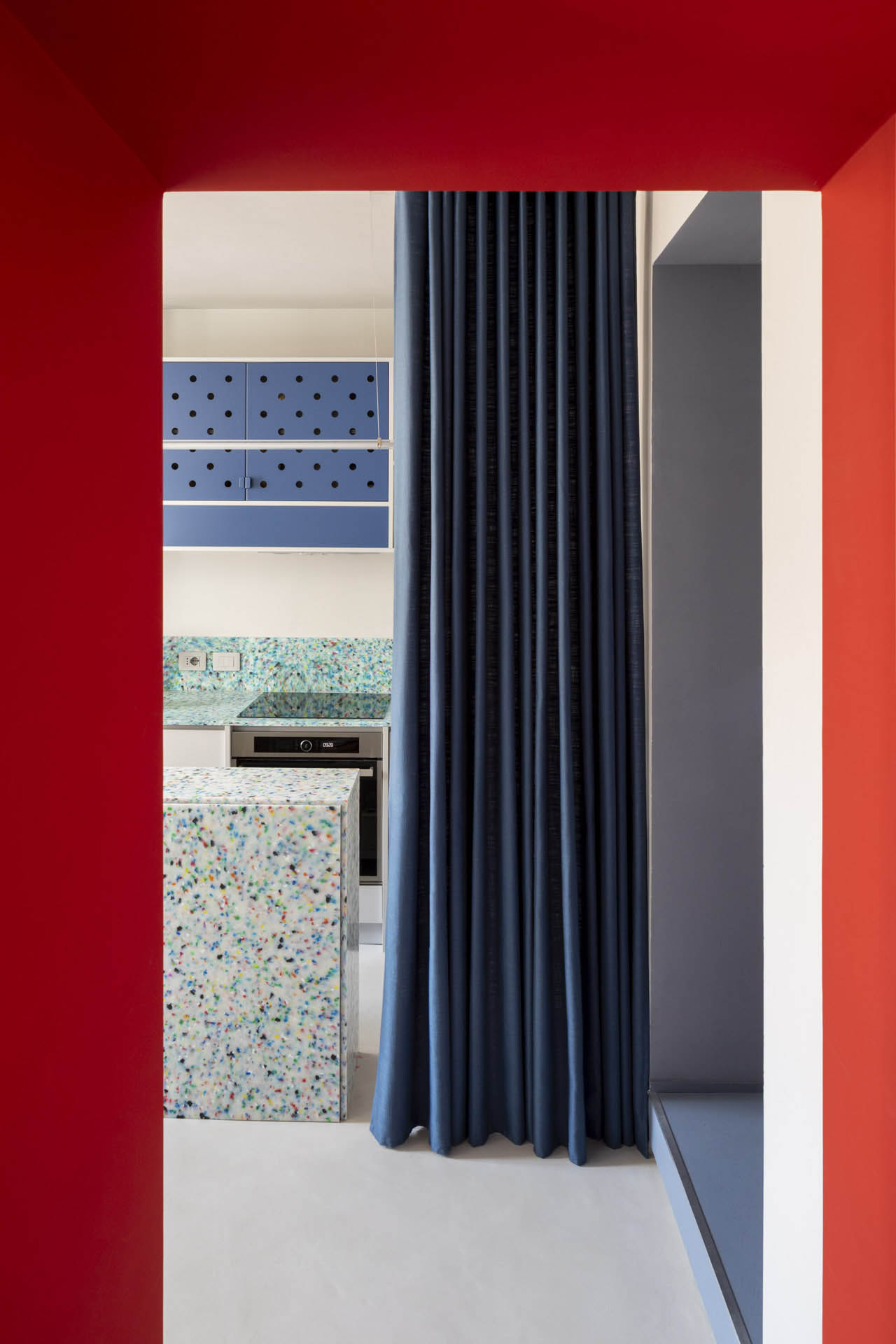 Bold colorful maximalist interior design with statement elements