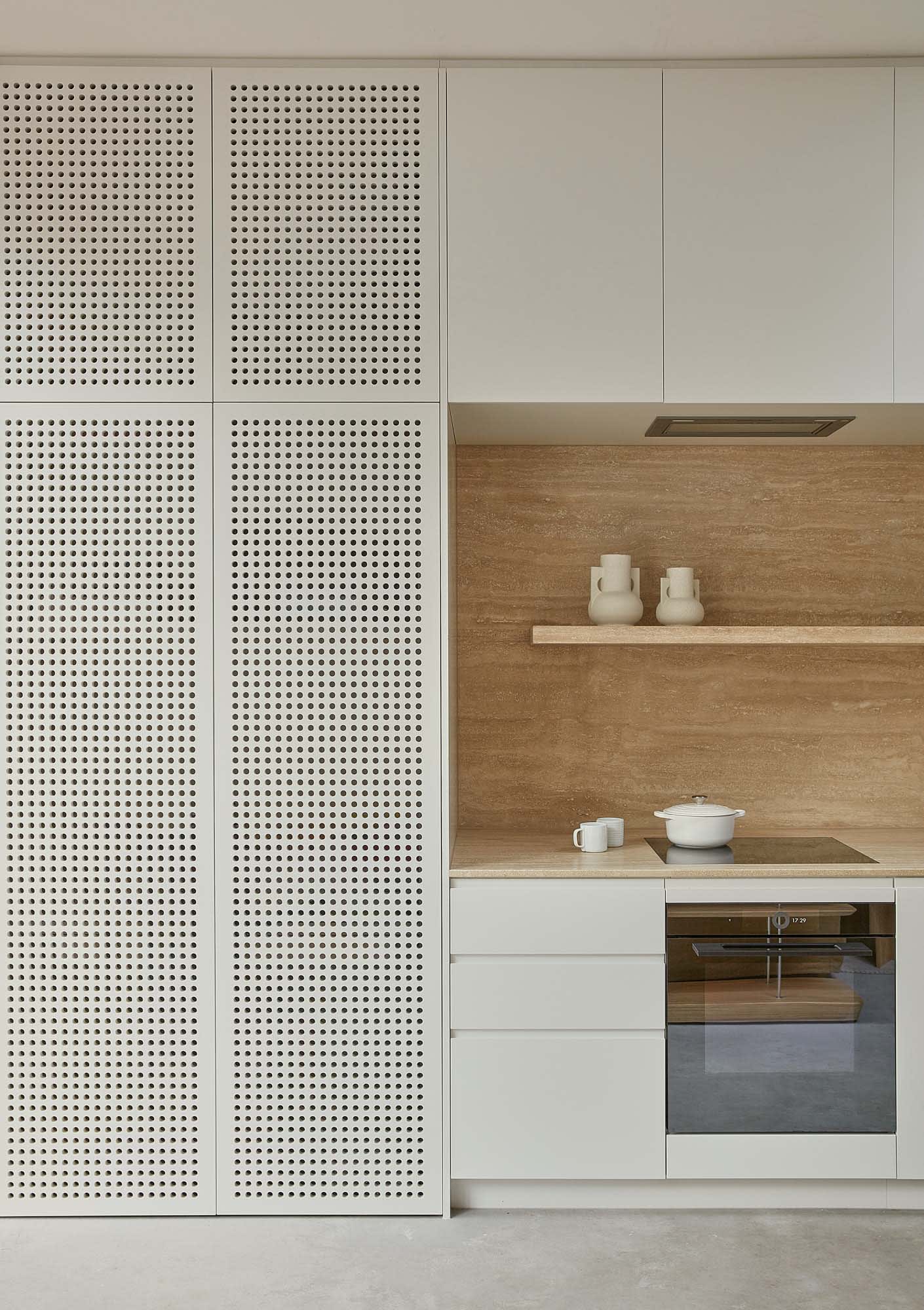 Finished kitchen renovation modern white cabinets clean design