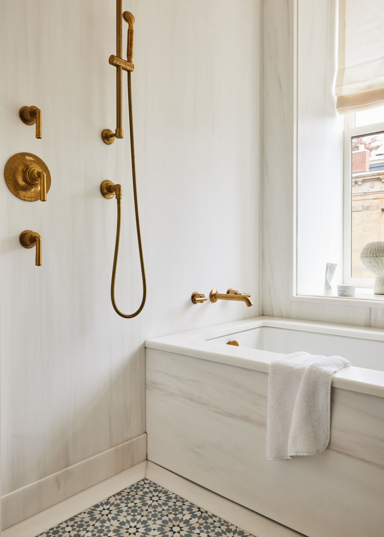 Modern renovated bathroom shower luxury design finished project