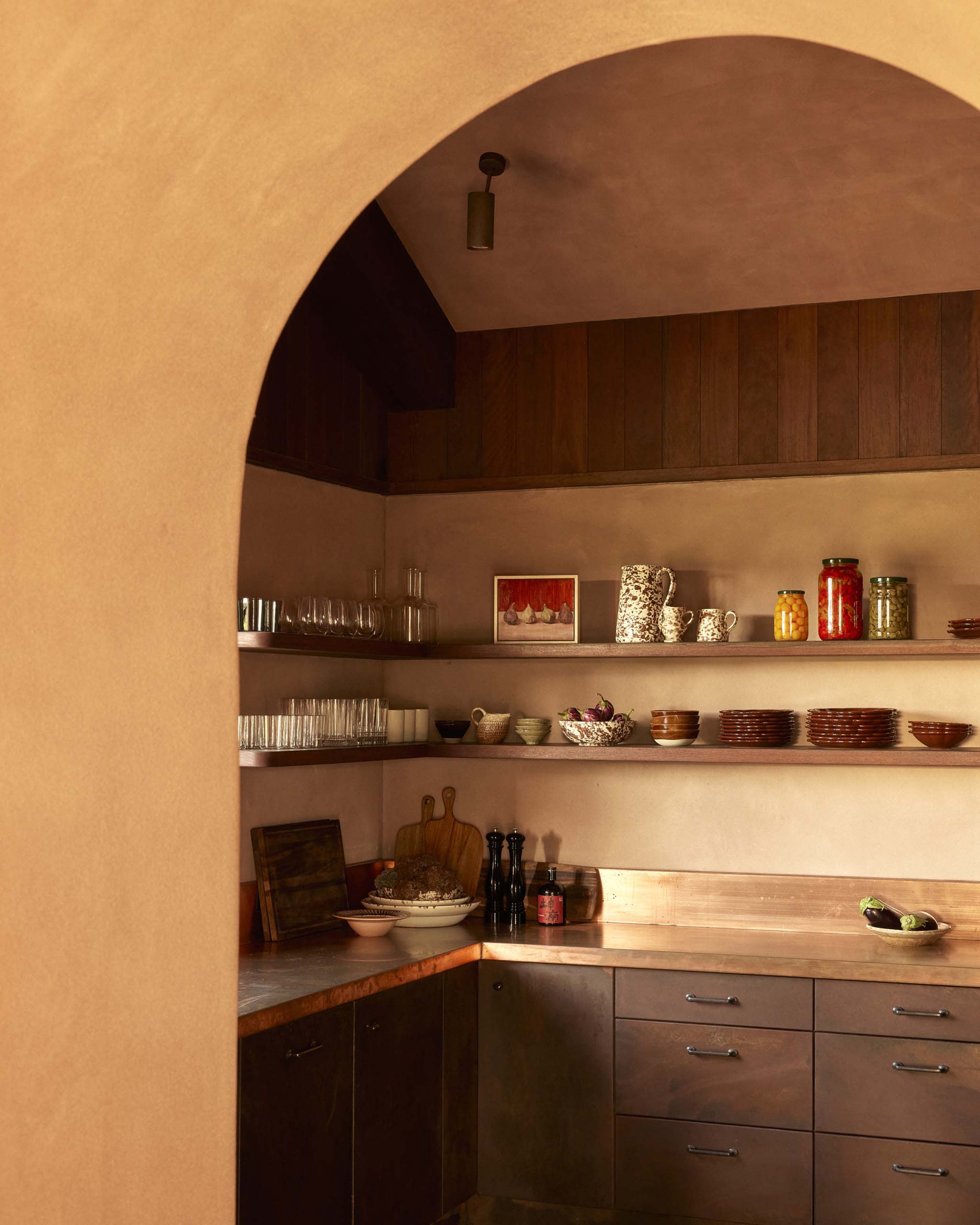 Terracotta and earth tone kitchen with warm Mediterranean influence